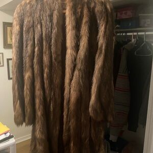 Luxurious Brown Faux Fur Coat